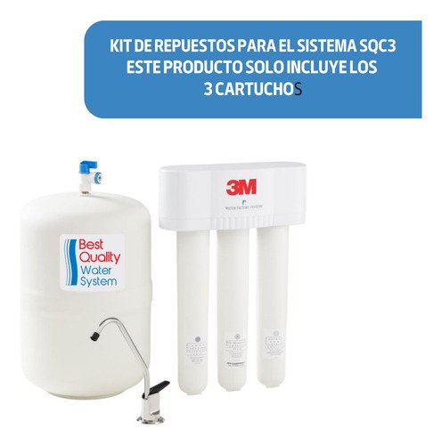 3m - Membrana Osmosis Repuesto Purificador Aquapure Sqc3