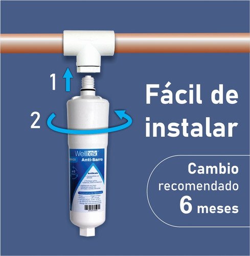 Finefilt - Repuesto Cartucho Filtro Antisarro Boiler Polisfofatos As430