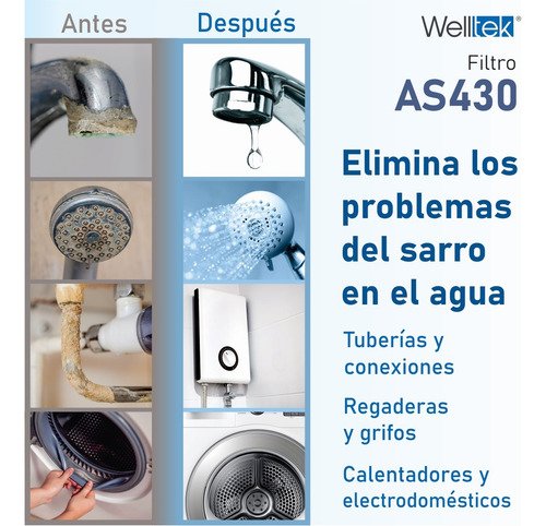 Finefilt - Repuesto Cartucho Filtro Antisarro Boiler Polisfofatos As430