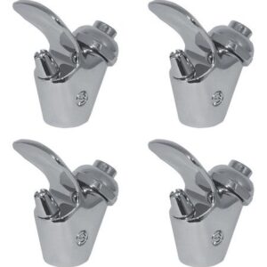 Welltek - Paq 4 Grifos Llaves Bebedero Cierre Automático Push 1/4