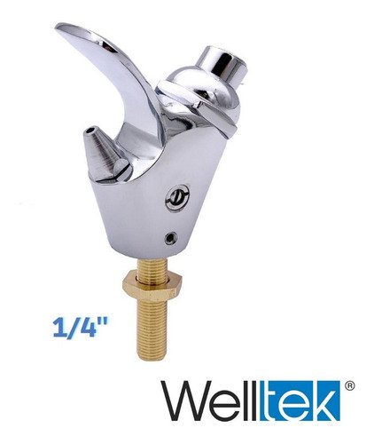 Welltek - Paq 4 Grifos Llaves Bebedero Cierre Automático Push 1/4