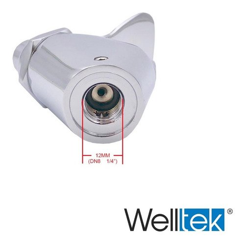 Welltek - Paq 4 Grifos Llaves Bebedero Cierre Automático Push 1/4