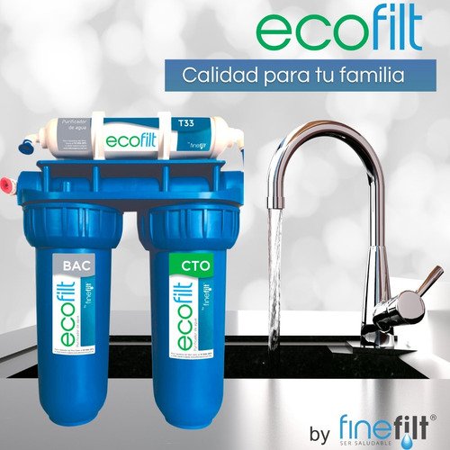 Finefilt - Filtro De Agua Purificador de agua para casa Doméstico Ultra-filtración Ecofilt color Blanco