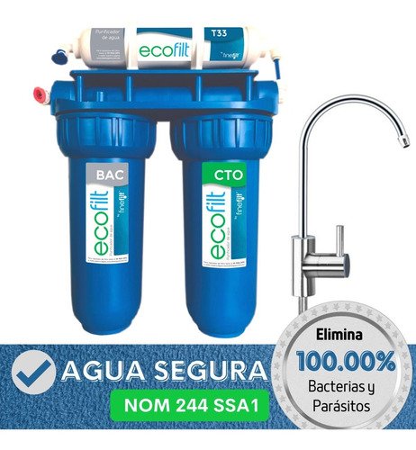 Finefilt - Filtro De Agua Purificador de agua para casa Doméstico Ultra-filtración Ecofilt color Blanco