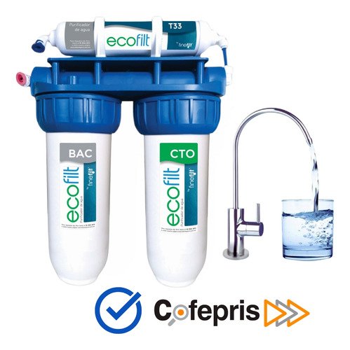 Finefilt - Filtro De Agua Purificador de agua para casa Doméstico Ultra-filtración Ecofilt color Blanco