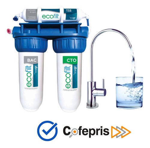 Finefilt - Filtro De Agua Purificador de agua para casa Doméstico Ultra-filtración Ecofilt color Blanco