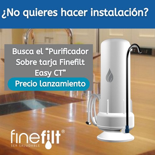 Finefilt - Filtro De Agua Purificador de agua para casa Doméstico Ultra-filtración Ecofilt color Blanco