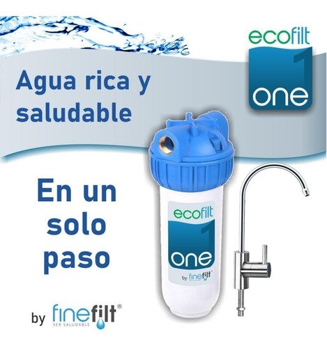 Finefilt - Purificador Filtro Agua Potable Doméstico Casa Ecofilt One