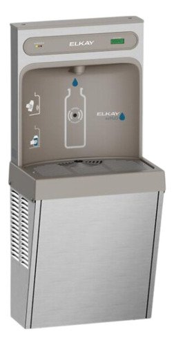 Elkay - Llenador Agua Fría Beber Estación Enfriador Con Filtro Color Inoxidable