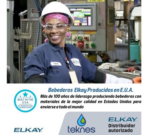 Elkay - Llenador Agua Fría Beber Estación Enfriador Con Filtro Color Inoxidable