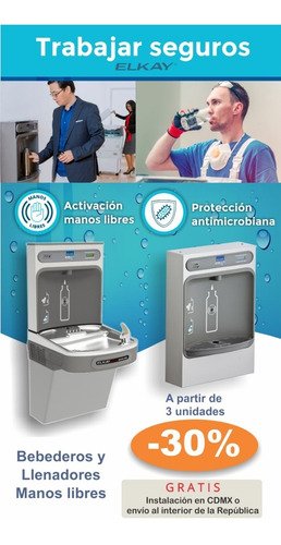 Elkay - Bebedero Llenador Enfriador Manos Libres