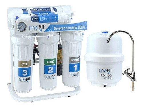 Finefilt - Filtro De Agua Osmosis Inversa Hogar Premium 100gpd Color Azul