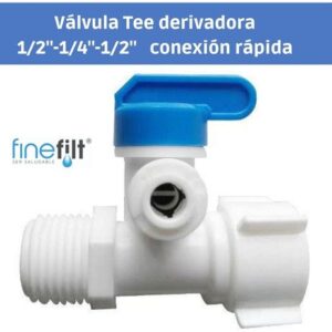 Finefilt - Válvula Desvío Agua Filtro Osmosis Inversa Tee Derivadora