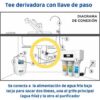 Finefilt - Válvula Desvío Agua Filtro Osmosis Inversa Tee Derivadora