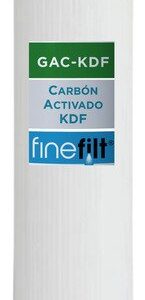 Finefilt - Cartucho Repuesto Filtro Agua Kdf-carbón Activado 2.5x10