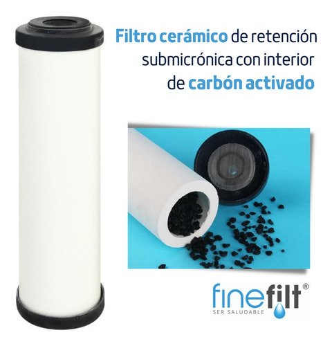 Finefilt - Cartucho Purificador Compatible Pura Foset Doulton Color Blanco