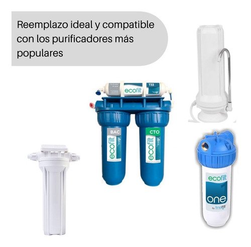 Finefilt - Filtro Agua Purificador Cartucho Repuesto Carbón Act Paso 2