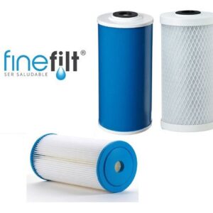 Finefilt - 3 Cartuchos De Repuesto Para Filtros De Agua Triple 4.5 X10