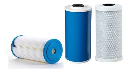 Finefilt - 3 Cartuchos De Repuesto Para Filtros De Agua Triple 4.5 X10