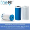 Finefilt - 3 Cartuchos De Repuesto Para Filtros De Agua Triple 4.5 X10