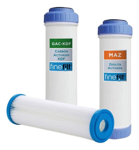 Finefilt - 3 Cartuchos De Repuesto Para Filtro-agua De Pozo  2.5 X10