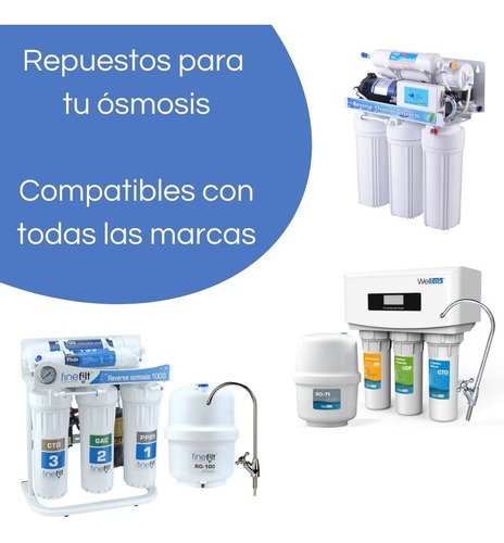 Finefilt - Kit Repuestos Osmosis Inversa 6 Pasos (5 Filtros Y Uv 6w-4p)