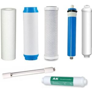 Finefilt - Kit Repuestos Osmosis Inversa 7 Pasos Con Uv Y Alcalino