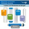 Finefilt - Kit Repuestos Osmosis Inversa 7 Pasos Con Uv Y Alcalino