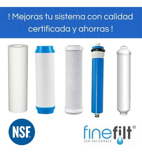 FFK-RO200-5S_2 Finefilt - Kit Completo 5 Pasos Repuestos Para Osmosis Inversa 200 Gal
