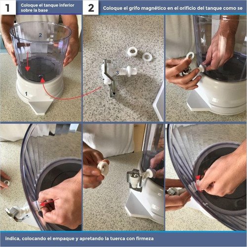 Finefilt - | Alkafilt Filtro De Agua Purificador Gravedad Alcalino Mineralizador Color Blanco