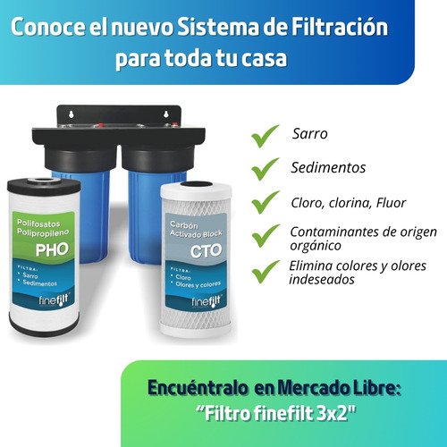 Finefilt - Filtro De Agua Para Toda La Casa - 3 Etapas