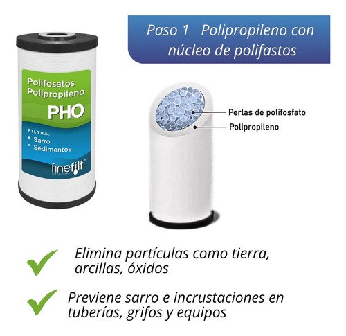 Finefilt - Filtro De Agua Para Toda La Casa Tinaco Antisarro 3x2 Jumbo Color Azul
