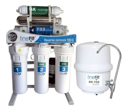 FFS-RO100-7S_1 Finefilt - Filtro De Agua Purificador Osmosis - Uv Y Alcalino 7 Etapas
