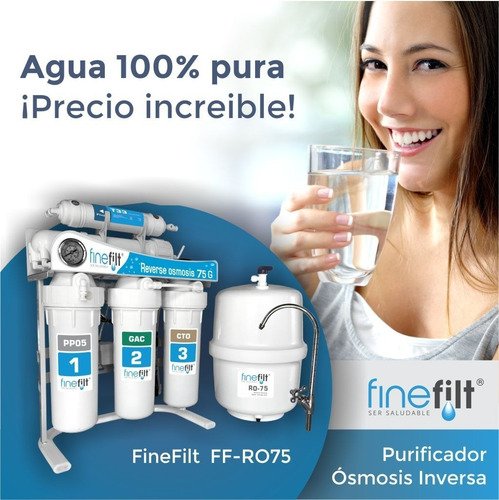 FFS-RO100-7S_2 Finefilt - Filtro De Agua Purificador Osmosis - Uv Y Alcalino 7 Etapas