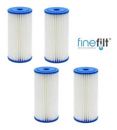 K-4510-PL25-4P_3 Finefilt - 4 Cartuchos Filtros De Agua 4.5x10 Plisado Lavable