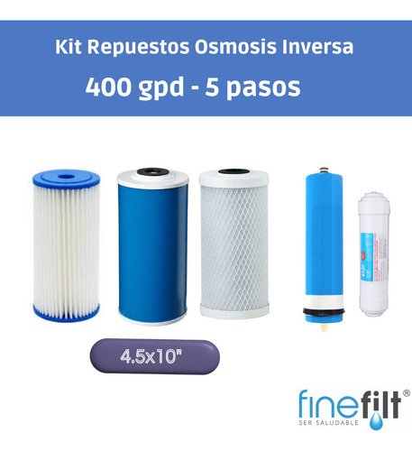 Finefilt - Repuestos Para Filtro De Agua Osmosis Inversa De 400gpd