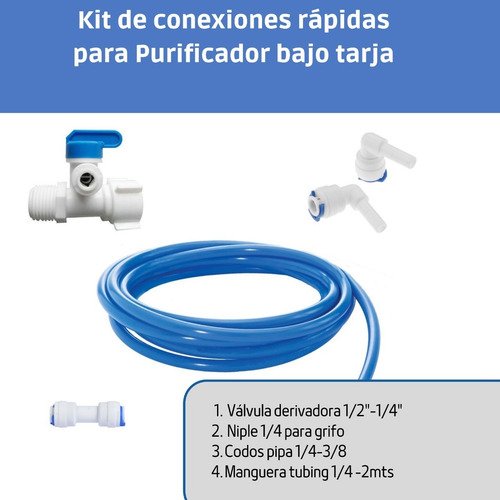 Finefilt - Kit Para Conectar Filtro De Agua Bajo Tarja Tee Dervadora