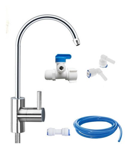 Welltek - Grifo Y Kit Completo Purificador Bajo Tarja Con Conexiones