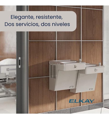 Elkay - Bebedero Agua Dos Estaciones Enfriamiento 2 Niveles