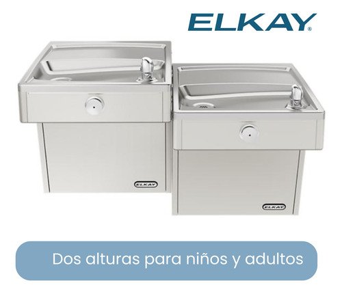 Elkay - Bebedero Agua Dos Estaciones Enfriamiento 2 Niveles