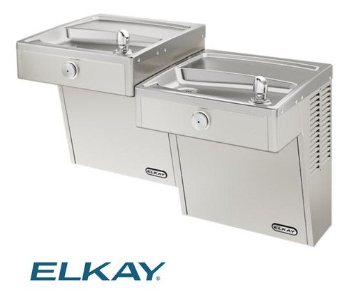 Elkay - Bebedero Agua Dos Estaciones Enfriamiento 2 Niveles