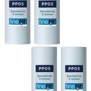 Finefilt - 4 Cartuchos Repuesto Para Filtros De Agua  4.5x10 Sedimento