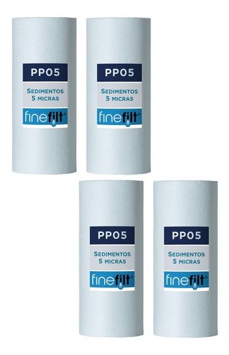 PPK-4510-4P_1 Finefilt - 4 Cartuchos Repuesto Para Filtros De Agua 4.5x10 Sedimento
