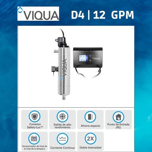 VQ-D4-UV-12G_2 Viqua - Esterilizador Ultravioleta Toda Casa Uv D4 12gpm