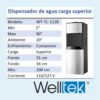 Welltek - | 1128 | Enfriador Dispensador Agua Fría Y Caliente carga superior garrafón arriba