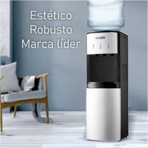 Welltek - | 95TL | Enfriador Dispensador Agua Fría Y Caliente carga superior garrafón arriba