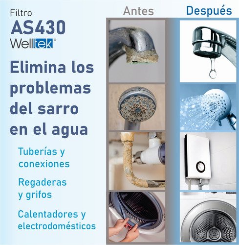 Finefilt - Filtro Antisarro Para Casa Tubería Y Boiler Polifosfatos