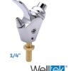 Welltek - Grifo Llave Para Bebedero Escolar Cierre Automático Push 1/4