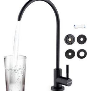 Welltek - Grifo Dispensador De Agua Tarja, Cocina, Filtro, Bomba Negro