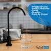 Welltek - Grifo Dispensador De Agua Tarja, Cocina, Filtro, Bomba Negro